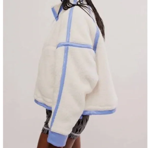 🌟 FP Movement Mountain High Shine Half Zip Sweatshirt ~ Size Large ~ NWT - Picture 2 of 9